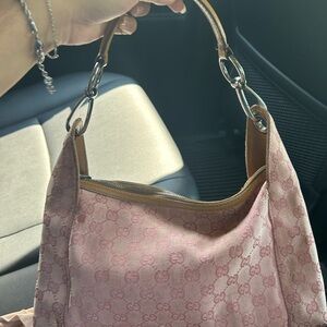 Gucci Pink Medium Horsebit Monogram Bag Purse